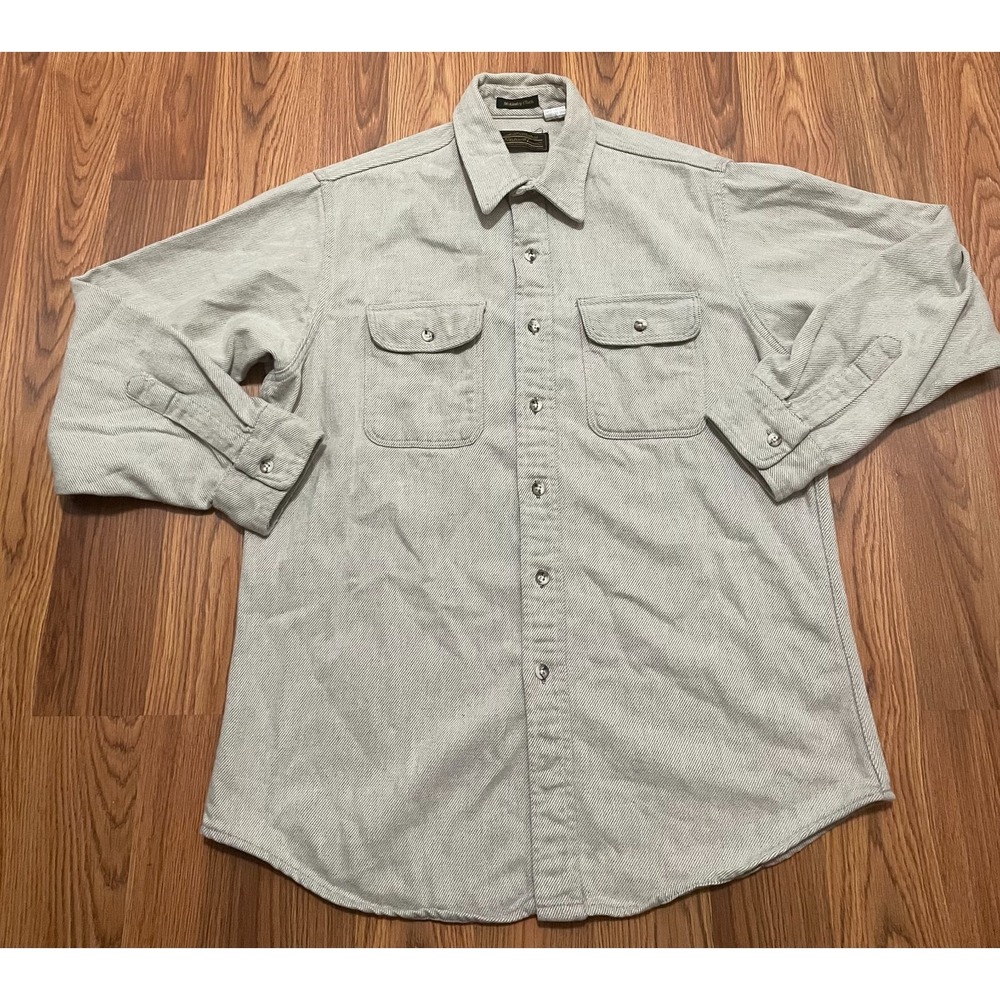 McKinley Cloth Work Shirt Mens Large Eddie Bauer Utility Twill Made USA
